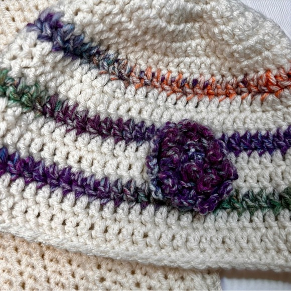 Handmade Crocheted Little Girls Scarf and Hat Set. Hat is 20” Diameter Scarf 35” - Picture 3 of 6